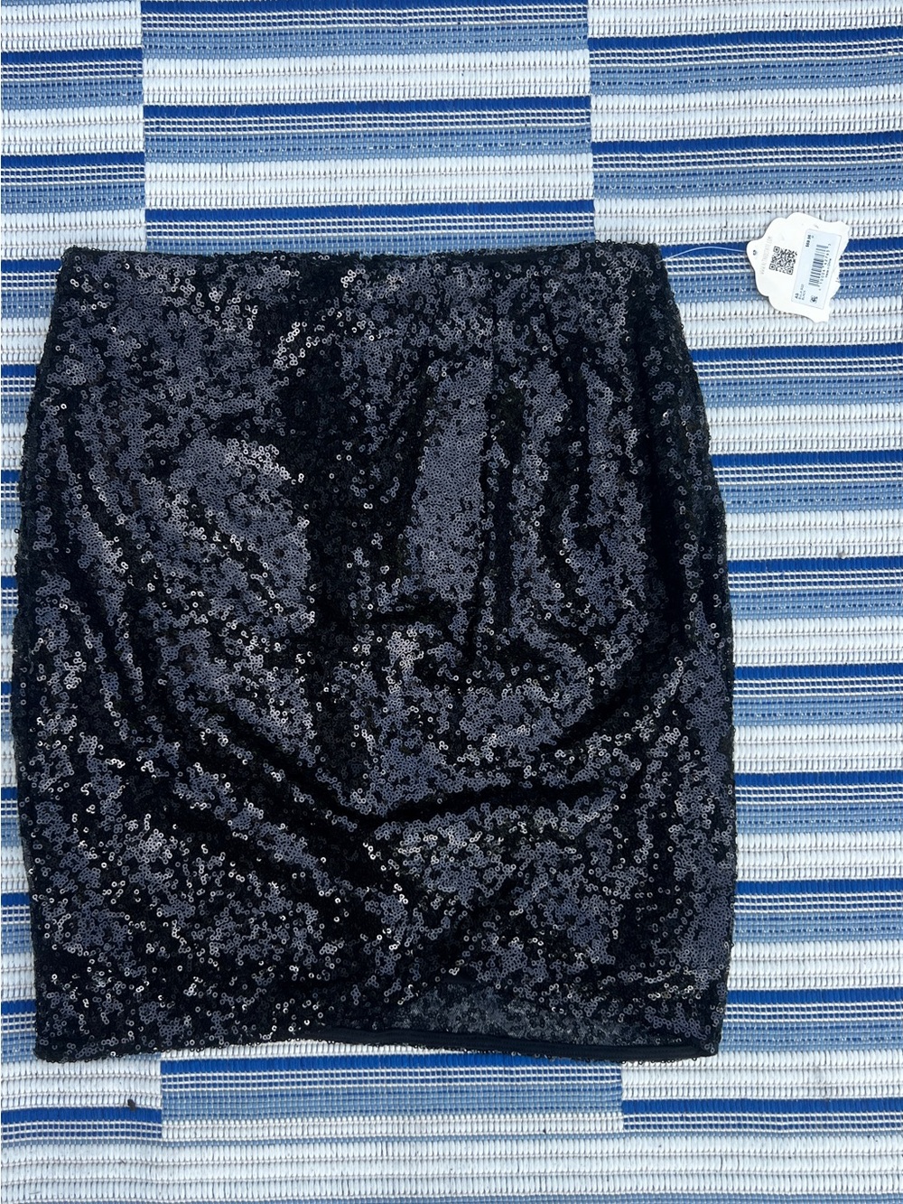 Altar’d State Black Sequin Faux Wrap Mini Skirt NWT Size M